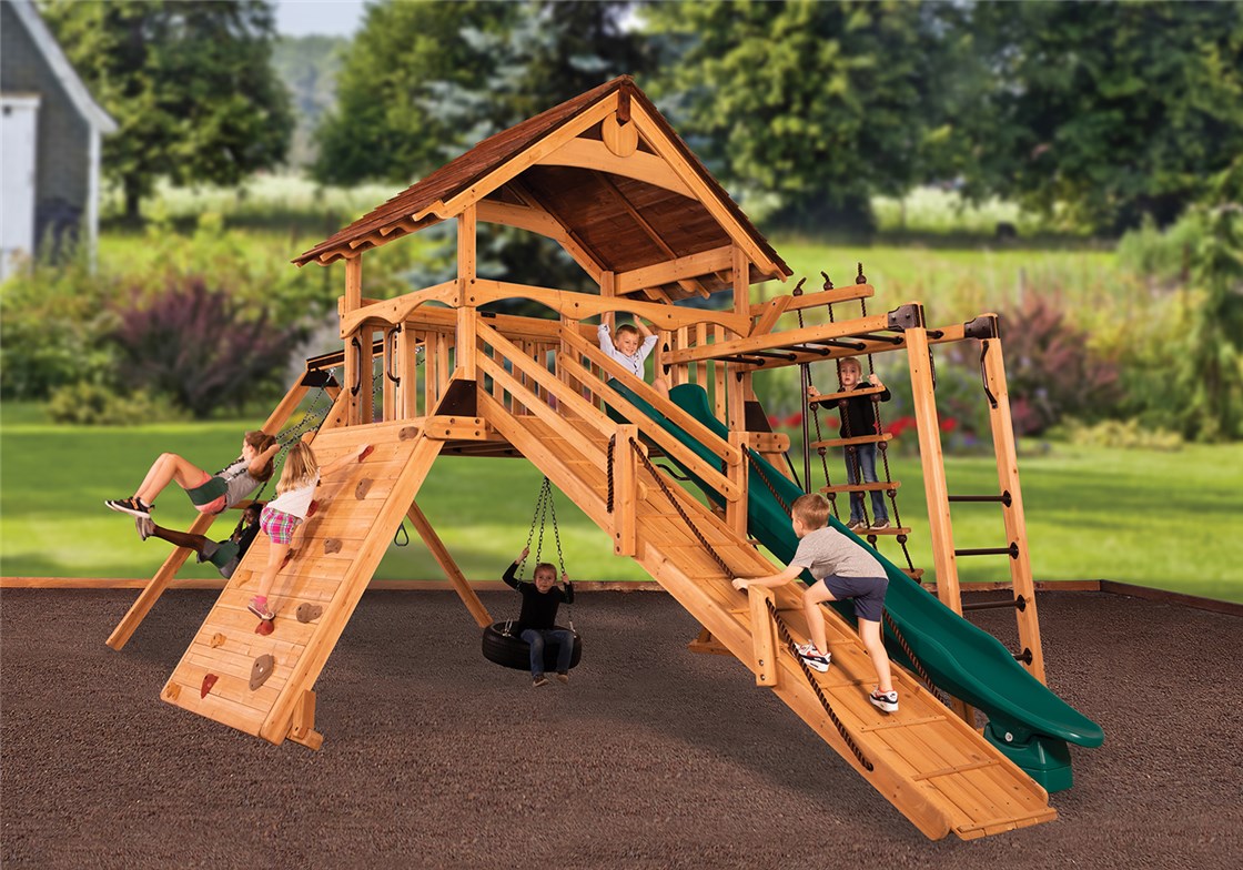 New Olympian Peak Jumbo 2 Playset Houston Swing Sets and Sheds