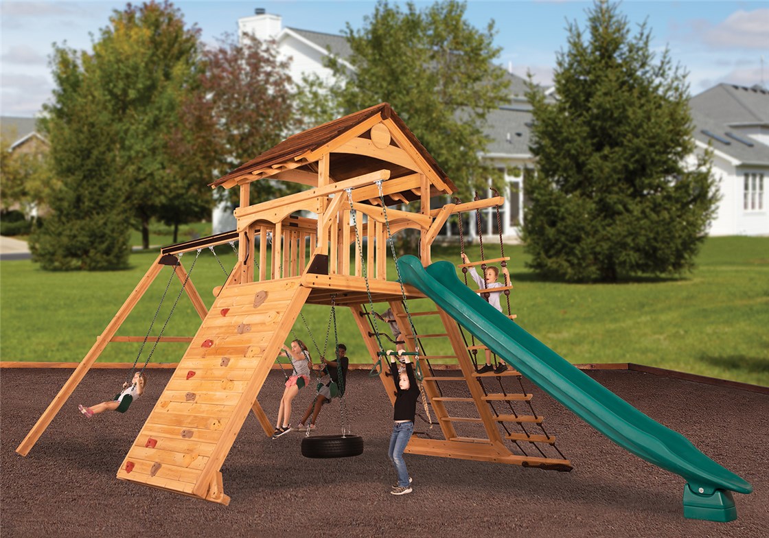 New - Titan Peak XL 1 Playset - Houston Swing Sets and Sheds